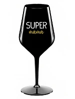 SUPER MÁMA - čierny nerozbitný pohár na víno 470 ml SUPER MÁMA - čierny nerozbitný pohár na víno 470 ml