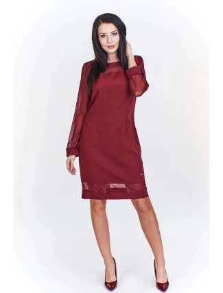 Dámské šaty M51965 vínové - Adika Collection Dámské šaty M51965 vínové - Adika Collection