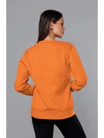 Světle oranžová dámská tepláková mikina se stahovacími lemy (W01-69) Světle oranžová dámská tepláková mikina se stahovacími lemy (W01-69)