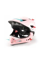 Rockbros Dětská cyklistická přilba 48-52 cm růžová pro děti