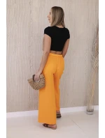 Kalhoty s širokým pasem pomeranč Kalhoty s širokým pasem pomeranč