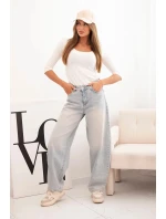 Halenka s kulatým výstřihem ecru