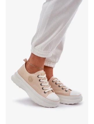 Dámské tenisky na masivní podešvi Big Star – béžové