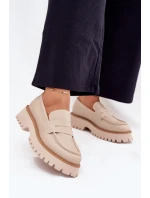 Dámské mokasíny na platformě Big Star – béžové Dámské mokasíny na platformě Big Star – béžové