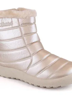 Novinky W EVE181E béžové nepromokavé lakované sněhule