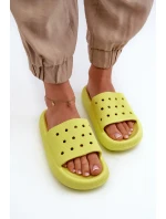 Dámské pěnové klínky na tlusté podrážce limetka Beula