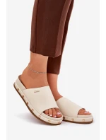 Dámské žabky na platformě Big Star NN274A746 Beige
