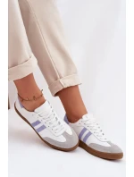 Zazoo N1068 Kožené Nízké Dámské Tenisky Bílomodré