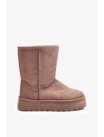 Dámské kožíškem zateplené sněhule Abrams tmavě béžové