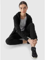 Dámská tepláková rozepínací mikina s kapucí 4F - černá Dámská tepláková rozepínací mikina s kapucí 4F - černá