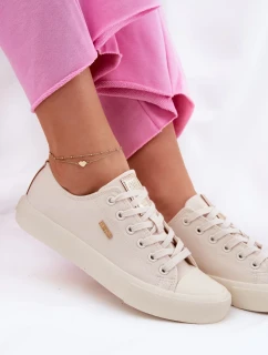 Dámské plátěné tenisky Big Star – béžové