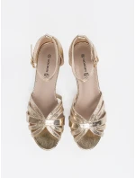 Originální  sandály zlaté dámské Obcas