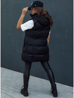 Dámská prošívaná dlouhá vesta VIANA černá FashionStreet TY4504