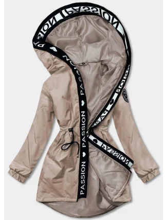 Dámská oversize bunda parka v cappuccino barvě (B8080-12) Dámská oversize bunda parka v cappuccino barvě (B8080-12)