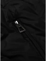 Černá dámská oversize bunda s úpletovými rukávy Way Mode (MY0580)