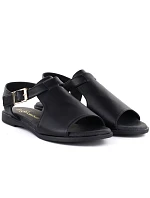 Dámské kožené sandály černé Cambell 19391