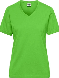 Daiber JN 1807 Dámské pracovní tričko z bio bavlny - Solid 02.1807 lime green