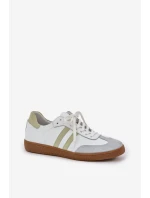 Zazoo N1068 Kožené Nízké Tenisky Dámské Bílé