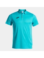 Pánské polo tričko Joma Polo Shirt Hobby S/S Fluor Turquoise