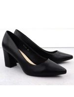 Dámské černé lodičky Sergio Leone s jehlovým podpatkem PB414