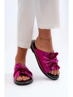 Dámské ploché sandály s výřezy Fuksja Fiviama
