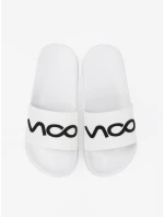 Pohodlné dámské bílé  nazouváky na plochém podpatku