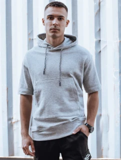 Pánská světle šedá mikina FashionStreet BX5674