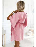 287-32 SOFIA Dámské motýlí šaty se zavazováním v pase - BRUCE ROSE