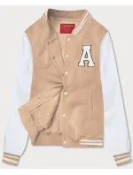 Béžová dámská mikina typu "college" (AMG-57) Béžová dámská mikina typu "college" (AMG-57)
