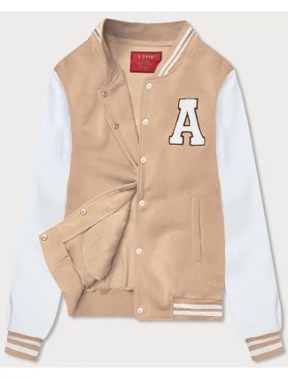 Béžová dámská mikina typu "college" (AMG-57) Béžová dámská mikina typu "college" (AMG-57)