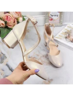 Sergio Leone W SK365B perleťové béžové sandály s pásky