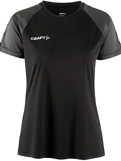 Craft Teamwear Squad Go Contrast Jersey W Dámské kontrastní sportovní tričko 82.2726 black/granite