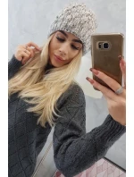 Čepice K156 světle šedá