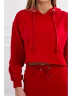 Souprava halenky a sukně červená