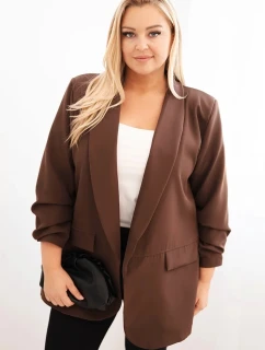 Dámská elegance Plus Size hnědá