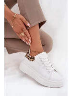 Dámské tenisky na platformě Big Star – bílé