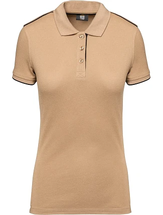 WK WK 271 Dámské pracovní piqué polo "Day-to-Day" 20.W271 camel/black WK WK 271 Dámské pracovní piqué polo "Day-to-Day" 20.W271 camel/black