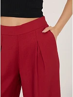 Kalhoty D60103M62449E3 tmavě červená