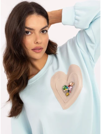 Mikina DHJ BL 20322.72 světle modrá