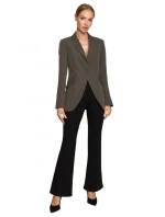 M701 Sako s jedním knoflíkem a asymetrickými kapsami - černé