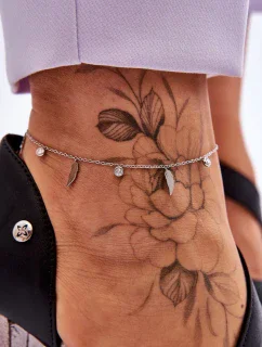 Náramek S Peřím A Krychlovými Zirkony stříbrne