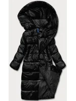 Černá matná dámská zimní bunda se třemi délkami (ag8-003)