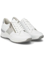 Dámské tenisky Rieker s polovičním zipem bílé N4322-80