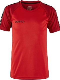 Craft Teamwear Squad Go Contrast Jersey Jr Dětské kontrastní sportovní tričko 82.2727 bright red/express