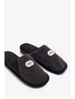 Pánské pantofle s nášivkou Černé Presine Pánské pantofle s nášivkou Černé Presine