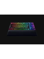 Razer Hunter V2 bez numerické klávesy, herní klávesnice, optická, LED RGB, USA, černá, drátová, klikací fialový spínač