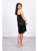 Šaty s mašlí na rameni černé Šaty s mašlí na rameni černé