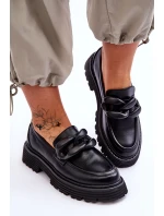 Kožené mokasínové boty Big Star LL274580 Černe