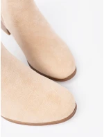 Trendy dámské  kotníčkové boty Jasnobeżowy Obcas