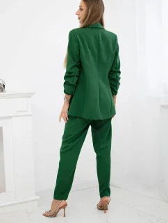 Elegantní sada saka a kalhot zelené barvy
